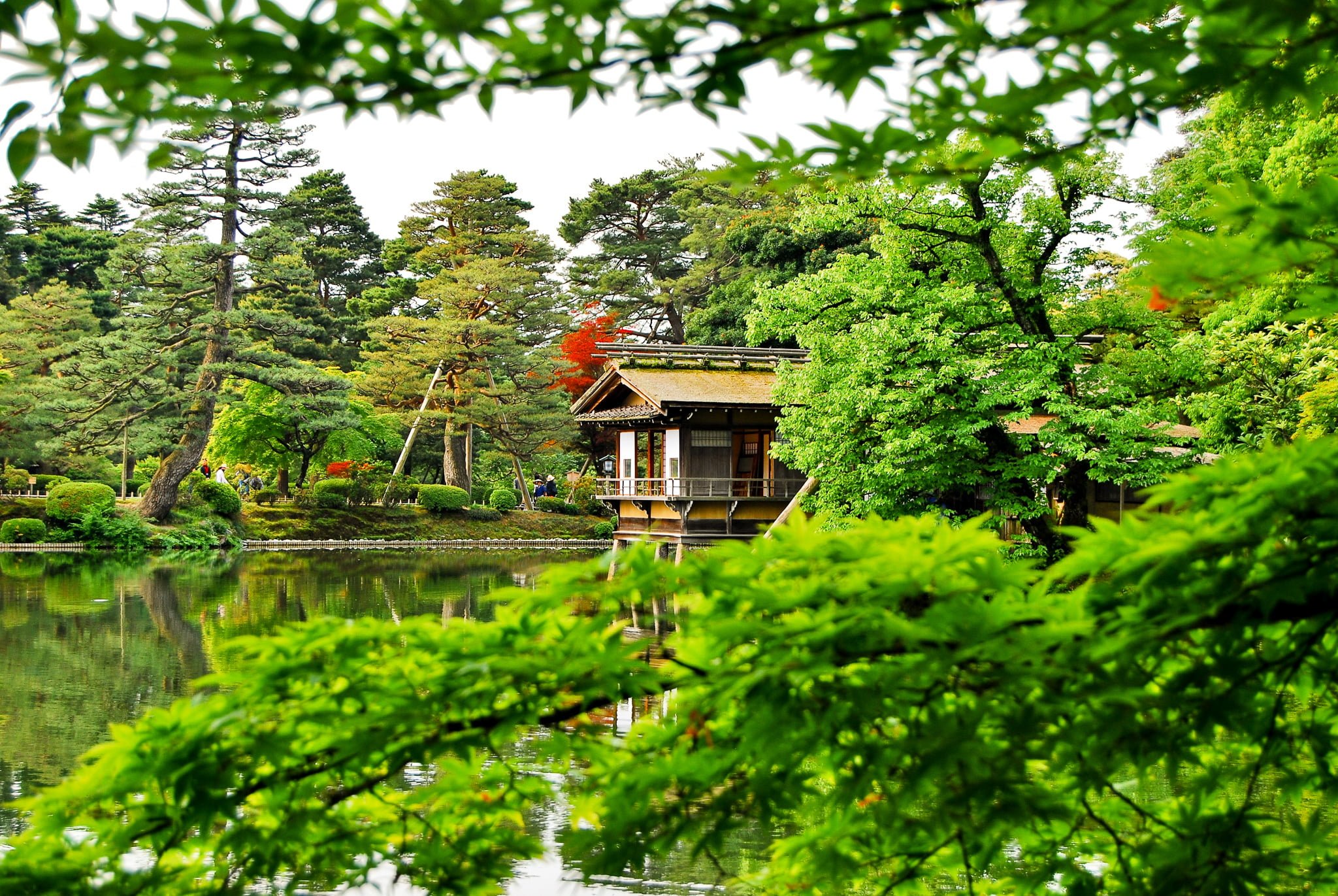 teahouse in Kenroku Garden Kanazawa Japan