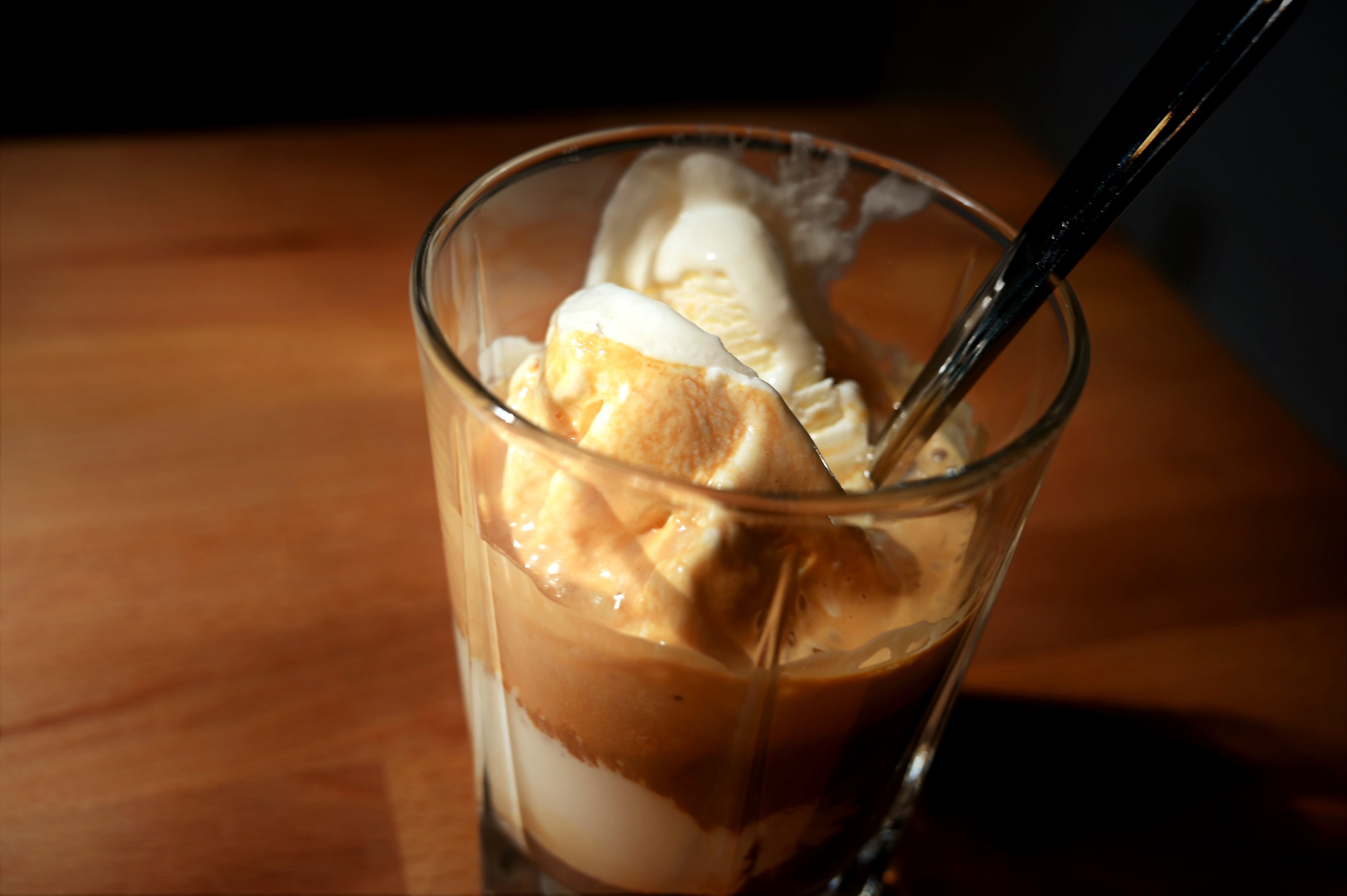 Vietnamese Iced Cold Brew Coffee with Whipped Cream and Caramel