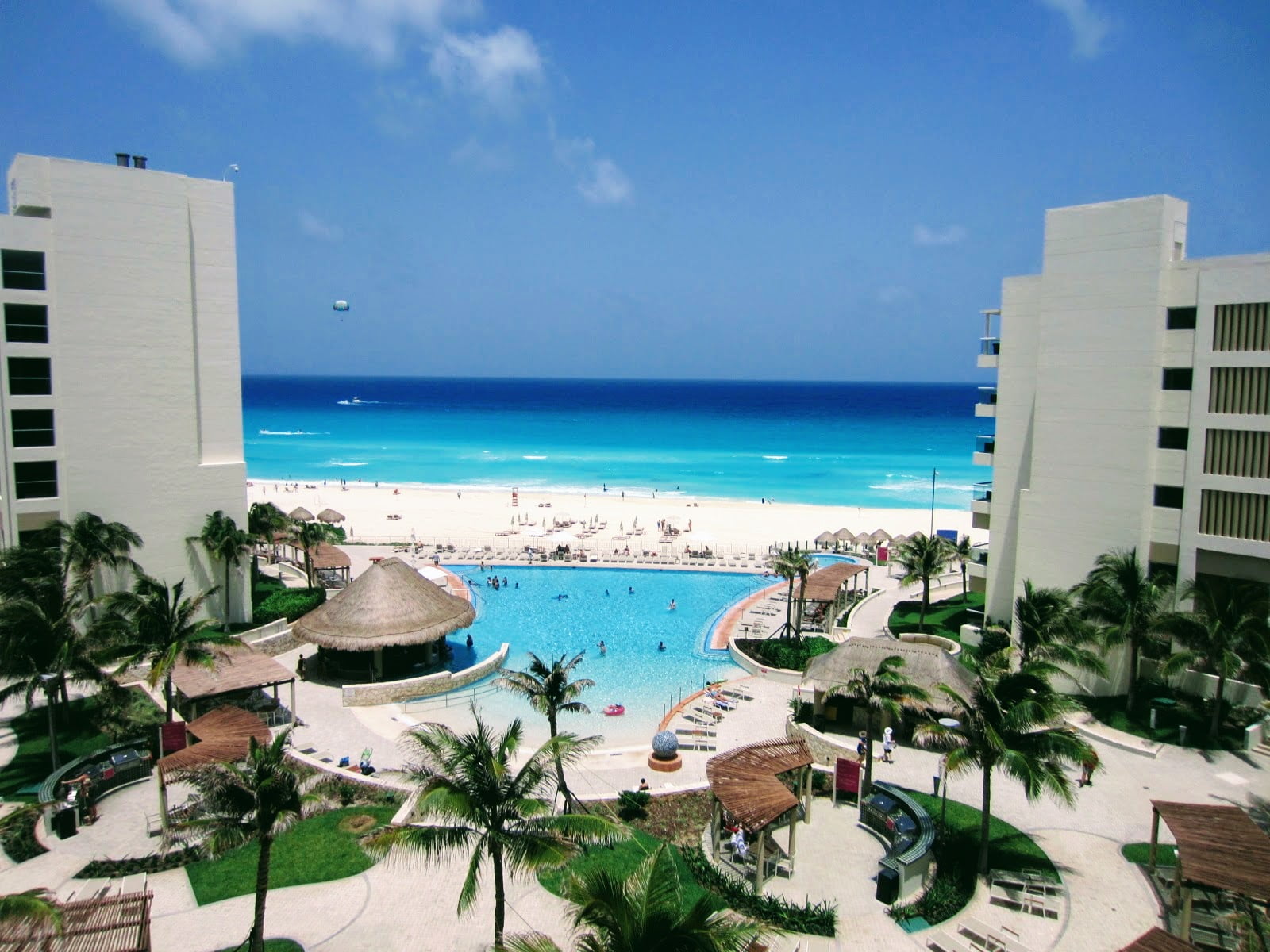 Cancun beach with turquoise water