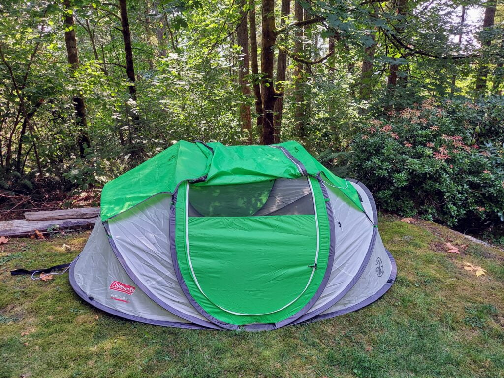 Elektricien reactie Aanmoediging Coleman 4-Person Pop-Up Tent Gear Review - Travelffeine