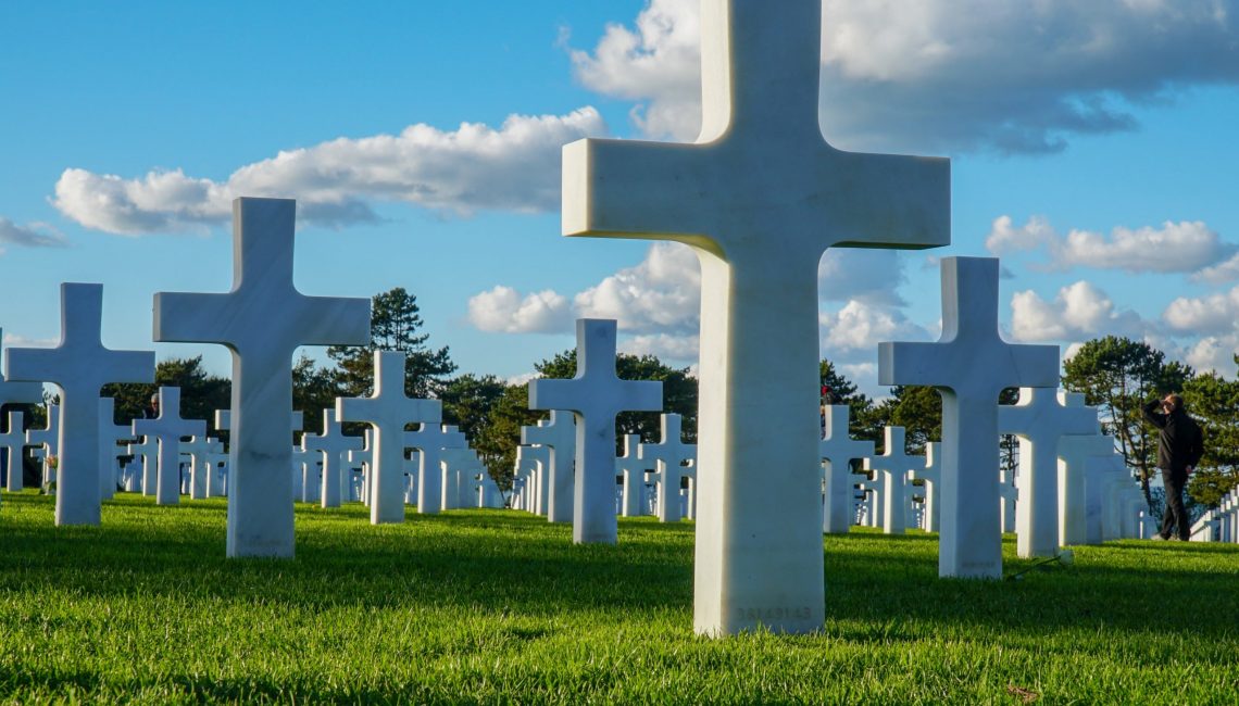 White crosses at Normandy American D-Day Cemetery